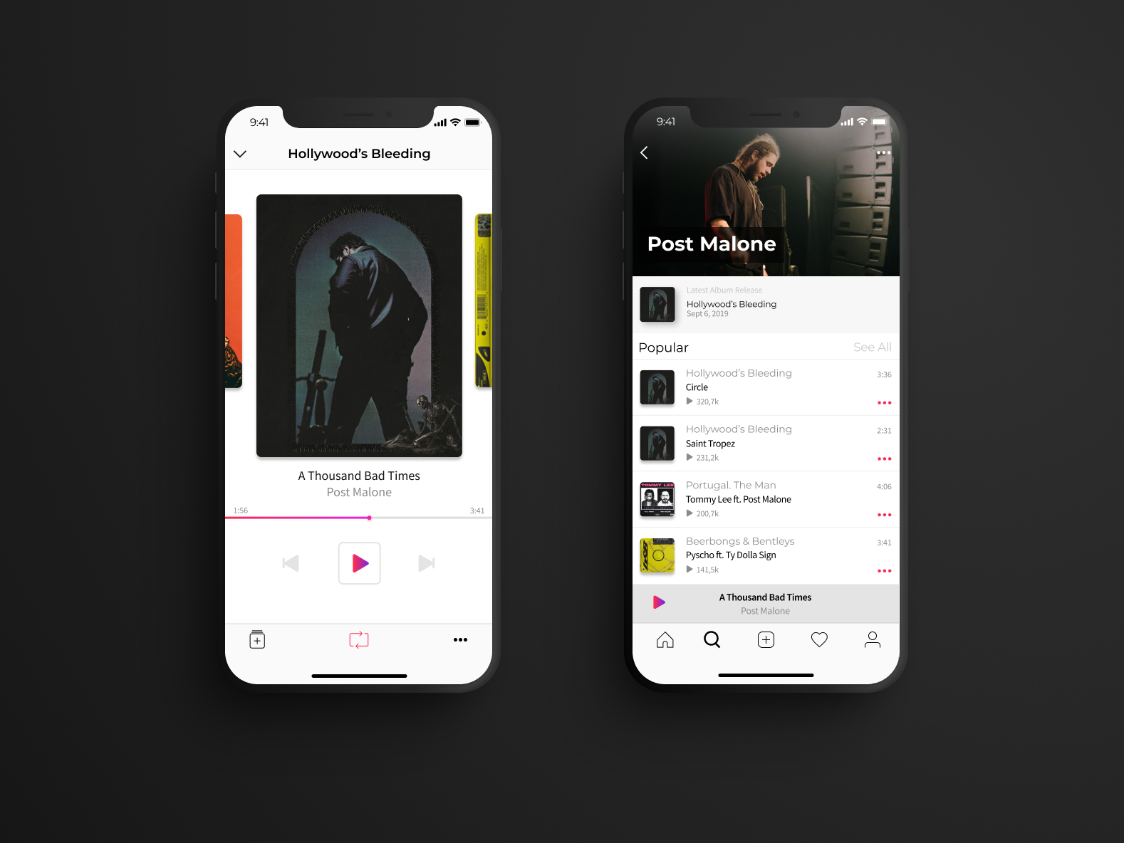music player application design