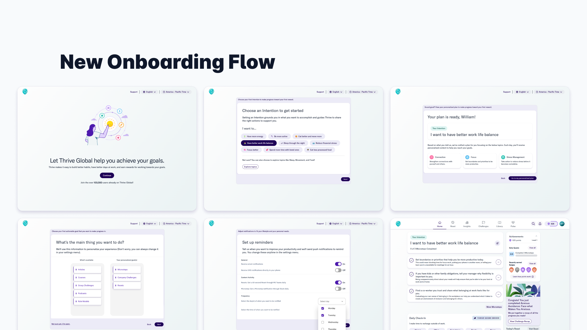 New onboarding flow