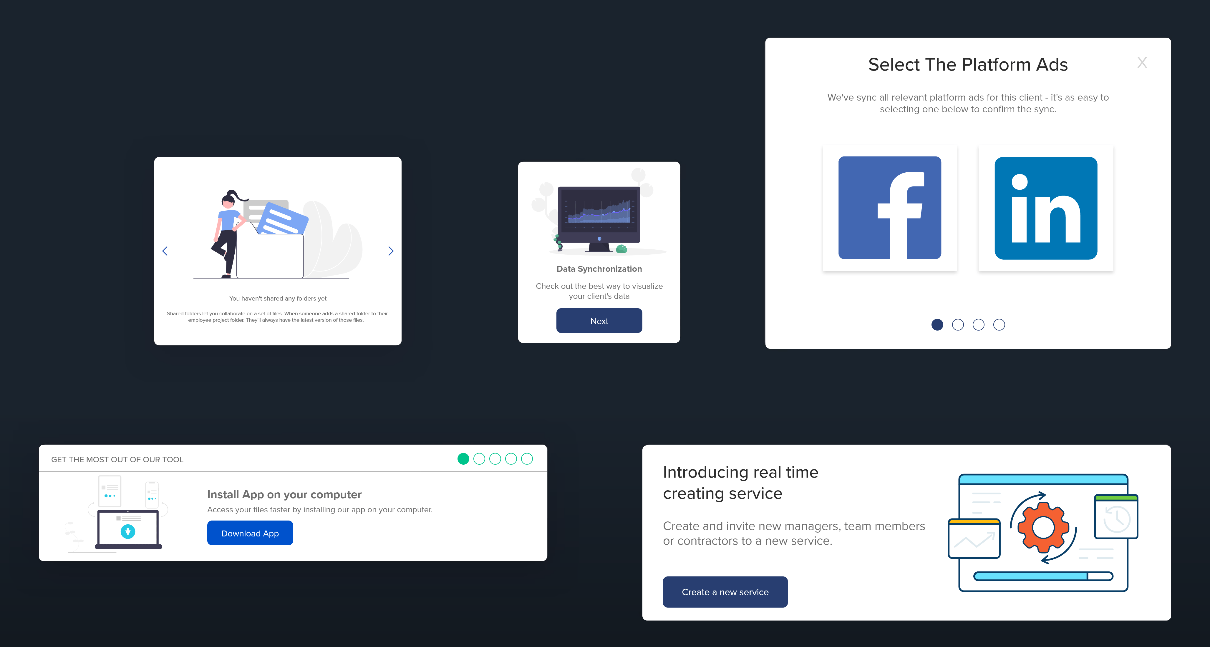 Onboarding UI inconsistencies