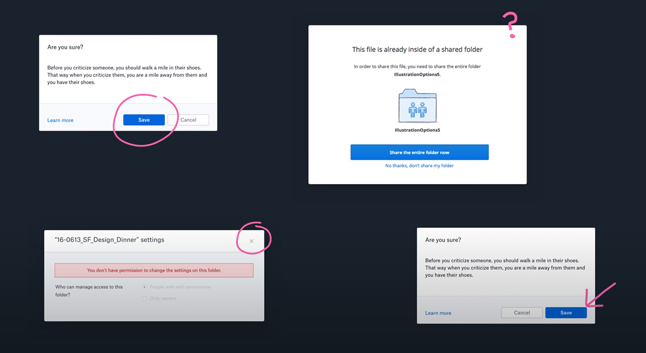 Modal inconsistencies